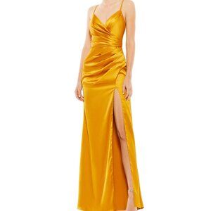 Mac Duggal- Faux Wrap Ruched Gown- BNWT- Stunning!